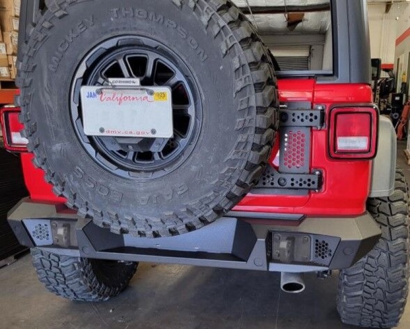 Jeep Wrangler JL Bumper - Rear - Go Rhino - Trailline Full Width - Black - `18-`27